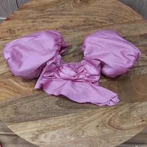 For Love & Lemons Pink Puff Sleeve Top XXS Princess Spring Festival